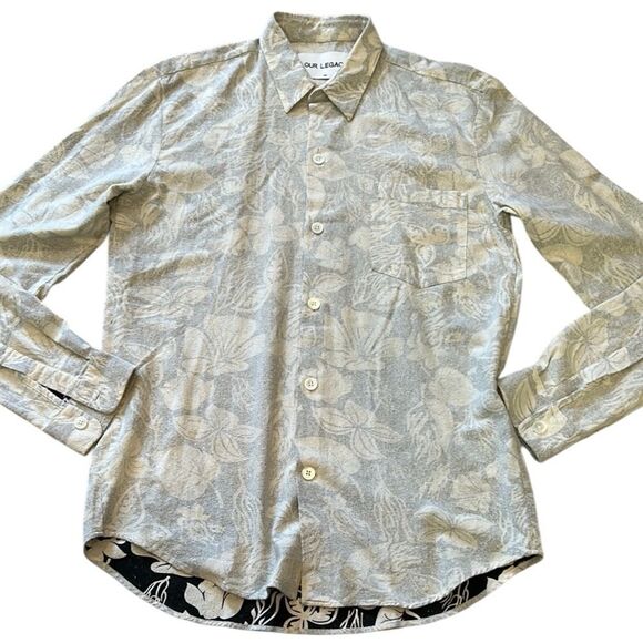 Our Legacy raw silk  Button Down Shirt inside out size 48 - Picture 1 of 9
